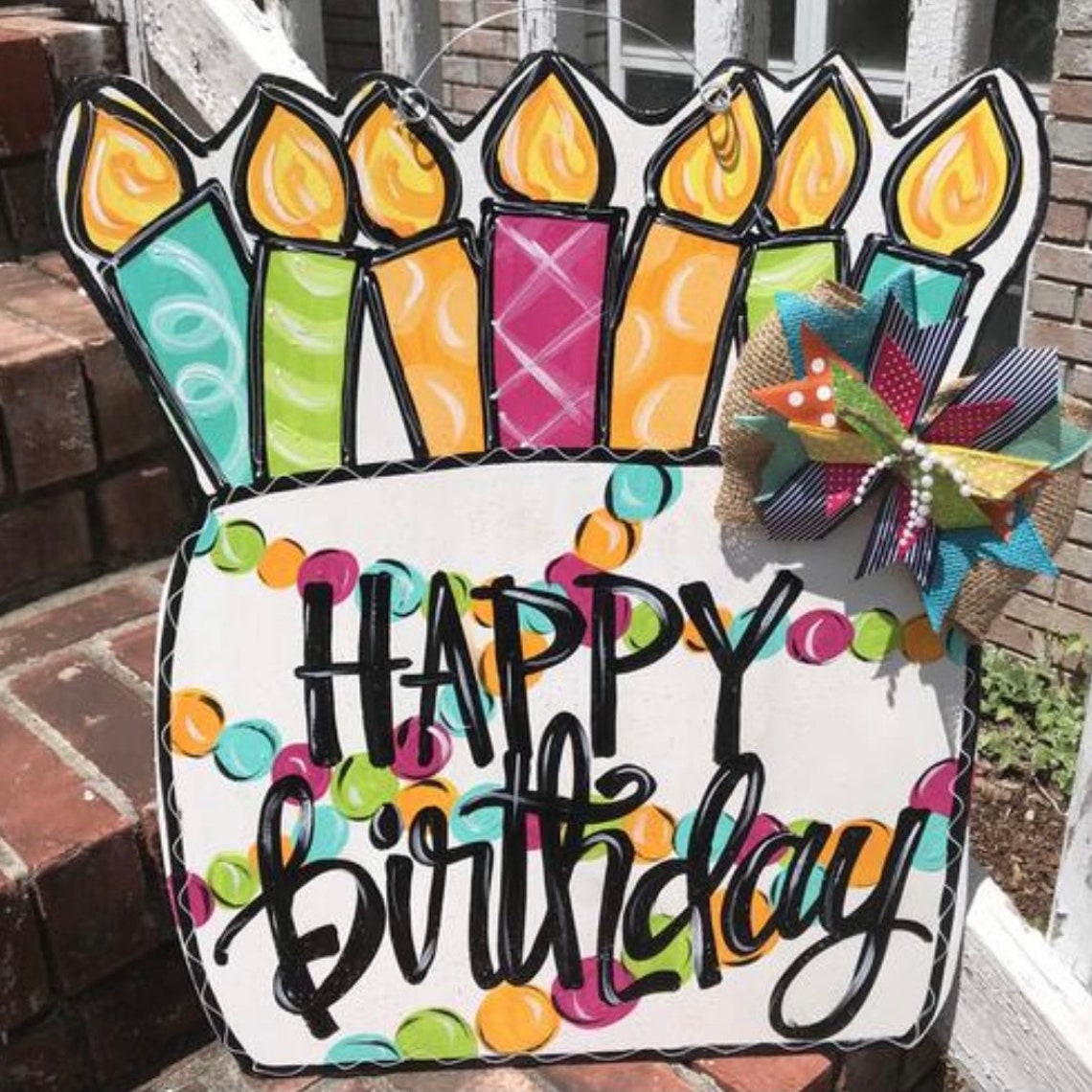 TEMPLATE Birthday Template Door Hanger Template DIY Door | Etsy