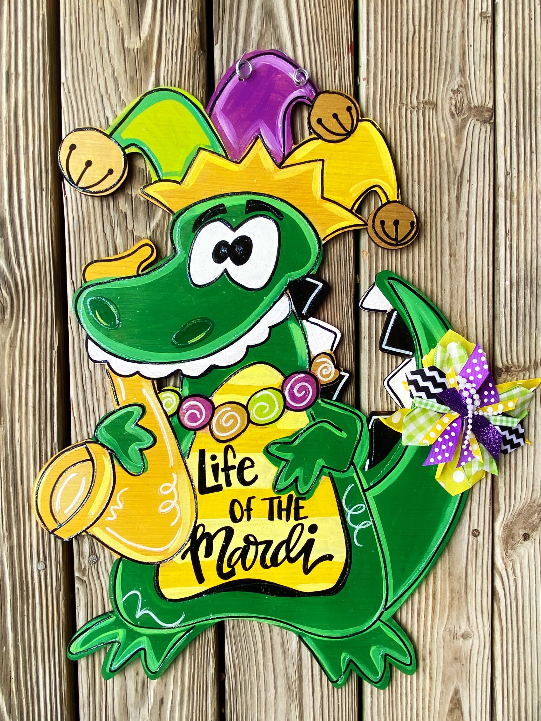 mardi gras door hanger near me