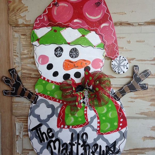 Winter Christmas Door Decorations Etsy