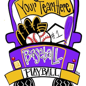 TEMPLATE - Baseball Door Hanger Template - DIY Door Hanger - Door Decor Template - Truck Template - Downloadable Door Hanger