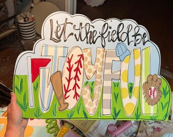 PLANTILLA - Plantilla para colgador de puerta de béisbol - Colgador de puerta DIY - Plantilla para decoración de puertas - Plantilla para camión - Colgador de puerta descargable