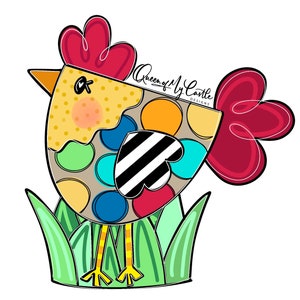 TEMPLATE - Chicken Template Door Hanger Template - DIY Door Hanger - Door Decor Template - Hen Template - Downloadable Door Hanger