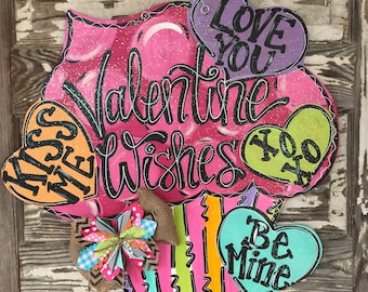 Personalized Door Hanger - Valentine's Day Door Hanger - Valentine Door Hanger - Personalized Door Decor - Valentines Decor - Love Letters