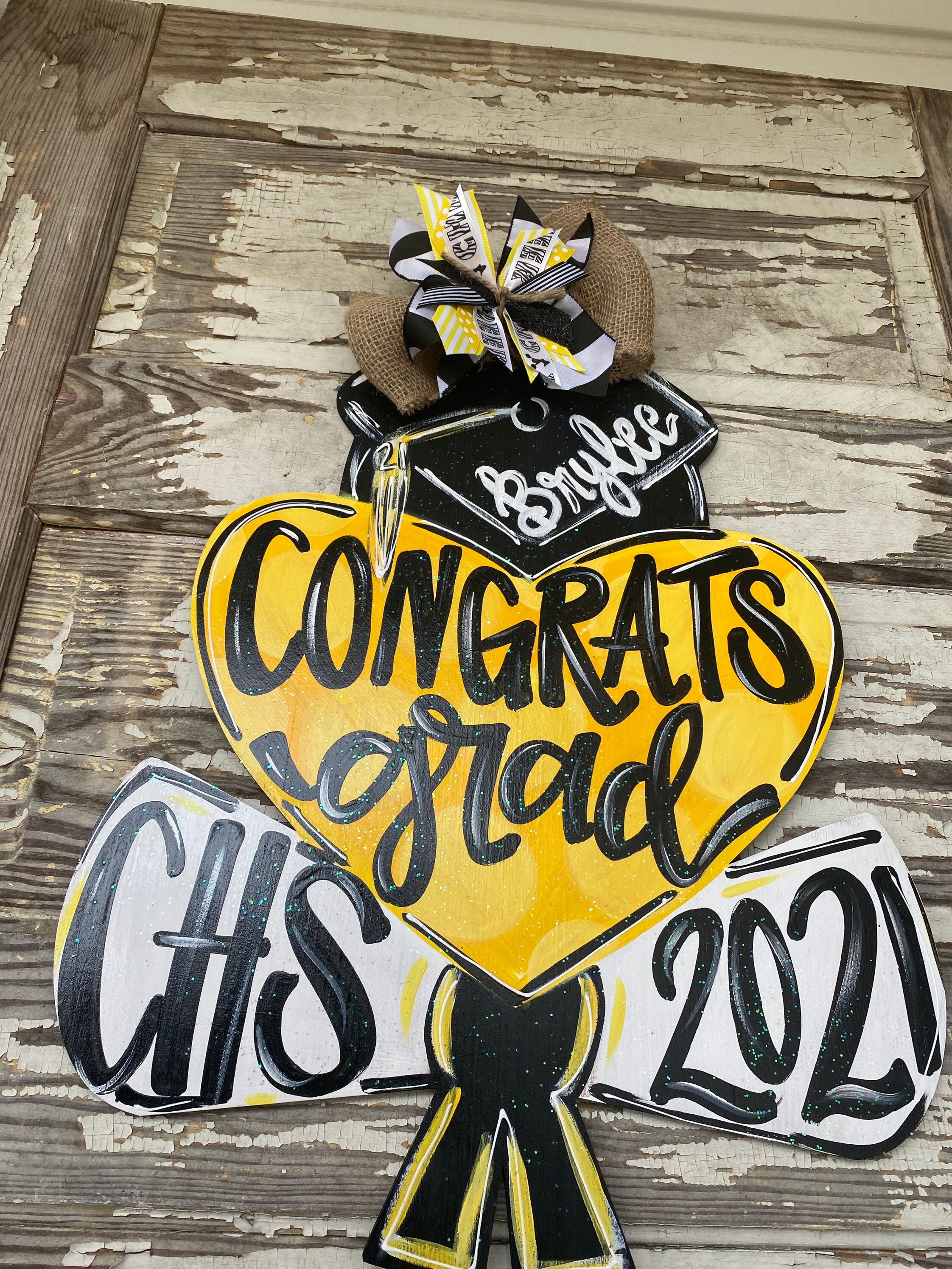 Graduation Door Hanger - Graduation Gift - Personalized Graduation Sign ...