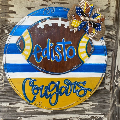 Football Door Hanger Football Sign Football Door Decor Etsy