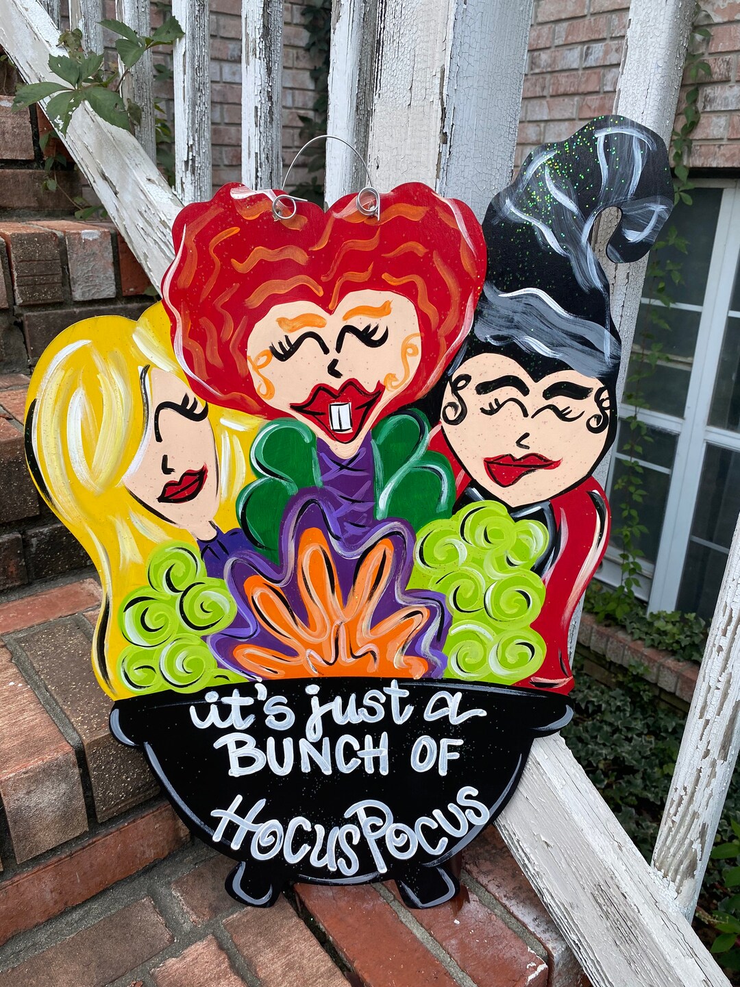 Halloween Door Hanger - Fall Door Hanger - Pumpkin Door Decor - Autumn ...