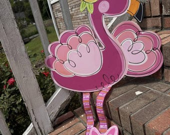 PLANTILLA - Plantilla de flamenco - Plantilla para colgador de puerta - Colgador de puerta DIY - Plantilla de decoración de puerta - Plantilla de flores - Colgador de puerta descargable