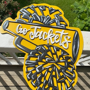 Cheerleader Door Hanger - Cheer Door Hanger - High School Door Hanger -Personalized Door Hanger - Cheer Mom - cheerleader Mom -  cheer decor