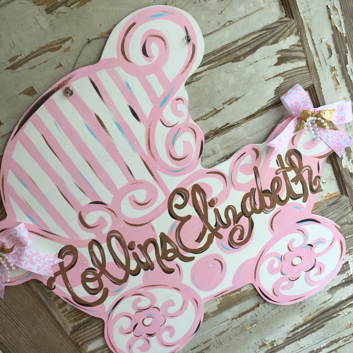 Baby Door Hanger Hospital Door Hanger Hospital Sign Baby Etsy