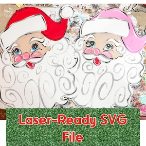 SVG file - Laser Ready File - Christmas SVG File - Laser Cut File - Door Hanger SVG - Laser Door Hanger File - Christmas Door Hanger Svg