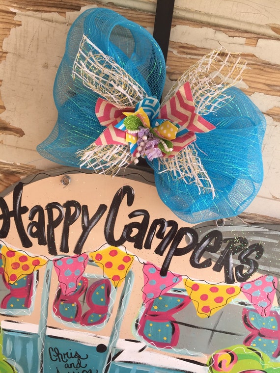 Retro Camper - Camping Door Hanger - Camper Decor - Camper
