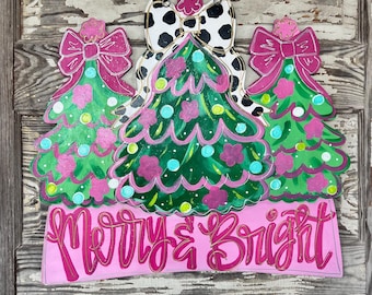Personalized Door Hanger - Christmas Tree Door Hanger - Holiday Door Hanger - Christmas Decor - Christmas Decorations - Christmas Wreath
