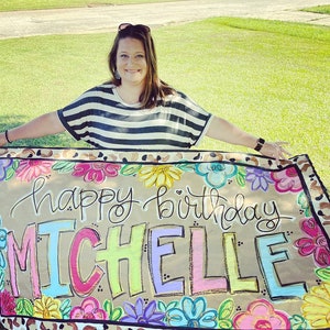 Custom Party Banner - Personalized Party Decor - Birthday Sign- Personalized Event Banner - Custom Birthday Sign - Painted Party Banner