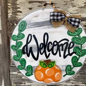 Personalized Door Hanger - Door Hanger - Christmas Door Hanger - Initial Door Hanger - Interchangeable Sign - Year Round Decor - wreath