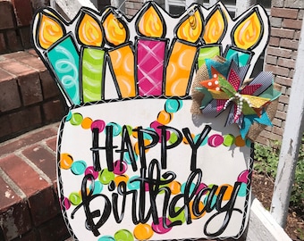 Birthday Door Hanger - Personalized Door Hanger - Chalkboard Birthday Sign - Birthday Party - Birthday Party Supplies - Reusable Birthday