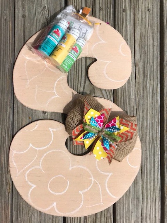 Diy Paint Tutorial Diy Door Hanger Class Virtual Paint Etsy