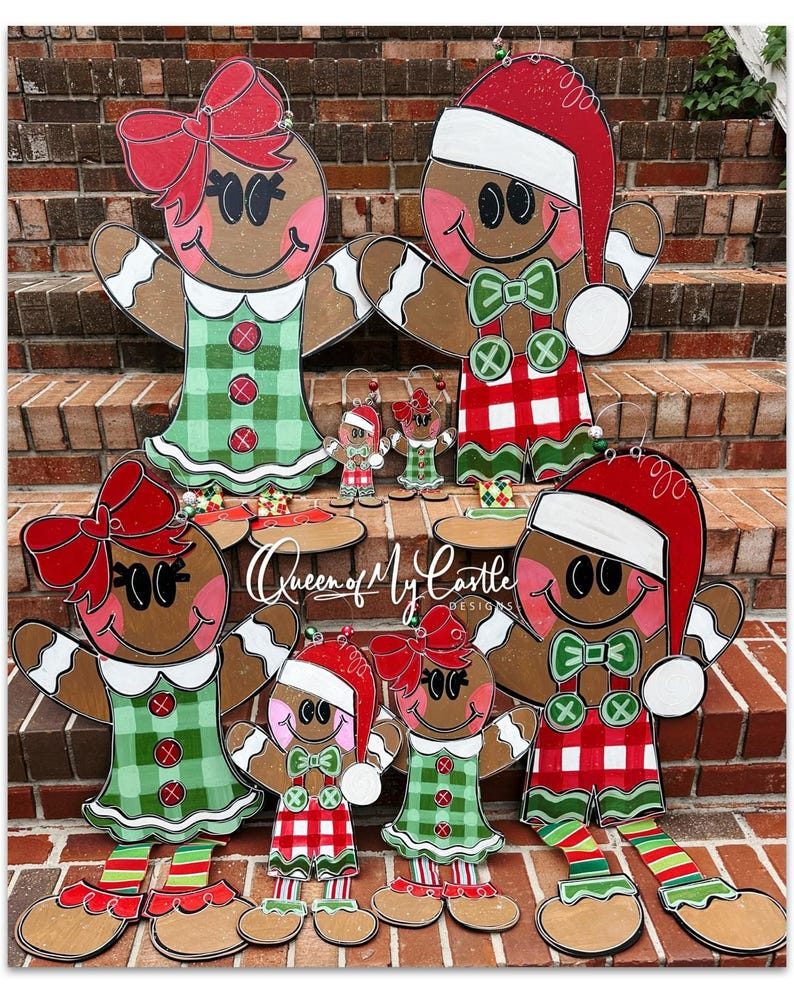 TEMPLATE Gingerbread Template Door Hanger Template - DIY Door Hanger ...