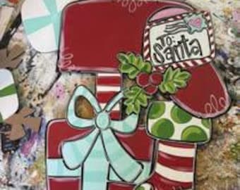 PLANTILLA Plantilla de colgador de puerta navideño - Colgador de puerta DIY - Plantilla de decoración de puerta - Plantilla navideña - Colgador de puerta descargable