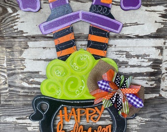 Halloween Door Hanger - Witch Door Hanger - Halloween Decorations - Halloween Door Decor - Halloween Decor _ Halloween Wreath - Witch