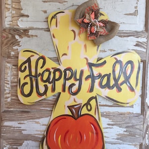 Fall Door Hanger - Pumpkin Door Decor - Autumn Door Sign - Thanksgiving Door Hanger - Fall Wreath - Personalized Door Decor