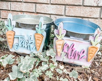 Personalized Easter basket - Personalized Easter Pail - Easter Egg Basket - Easter gift - Personalized Easter Gift - Easter Bunny Gift