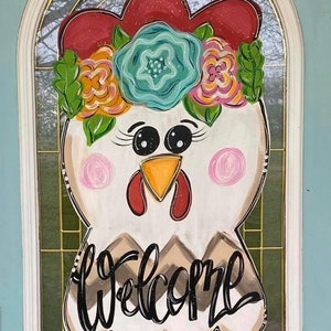 TEMPLATE - Chicken Template Door Hanger Template - DIY Door Hanger - Door Decor Template - Hen Template - Downloadable Door Hanger