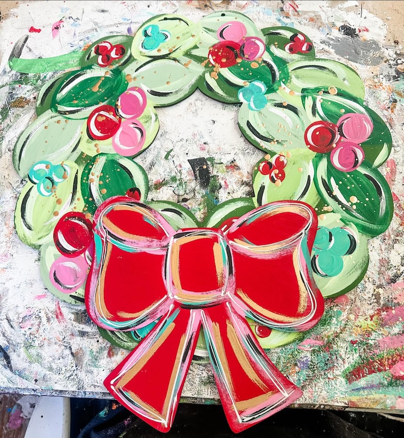 TEMPLATE Christmas Wreath Template Door Hanger Template DIY Door