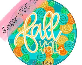 SVG file - Laser Ready File - Fall SVG File - Laser Cut File - Door Hanger SVG - Laser Ready Door Hanger File - Fall Svg