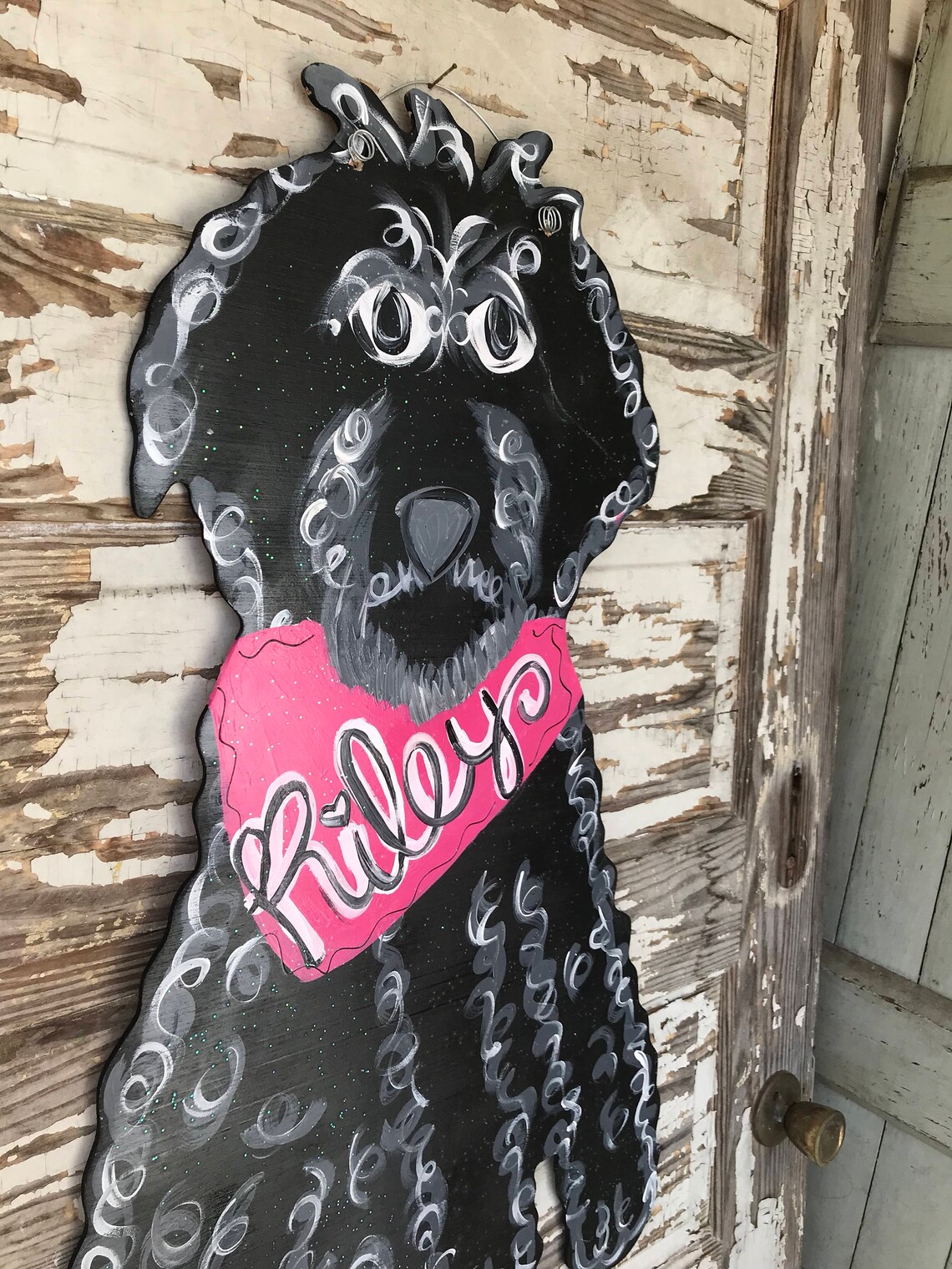 Goldendoodle Door Hanger Dog Door Hanger Pet Decor Etsy