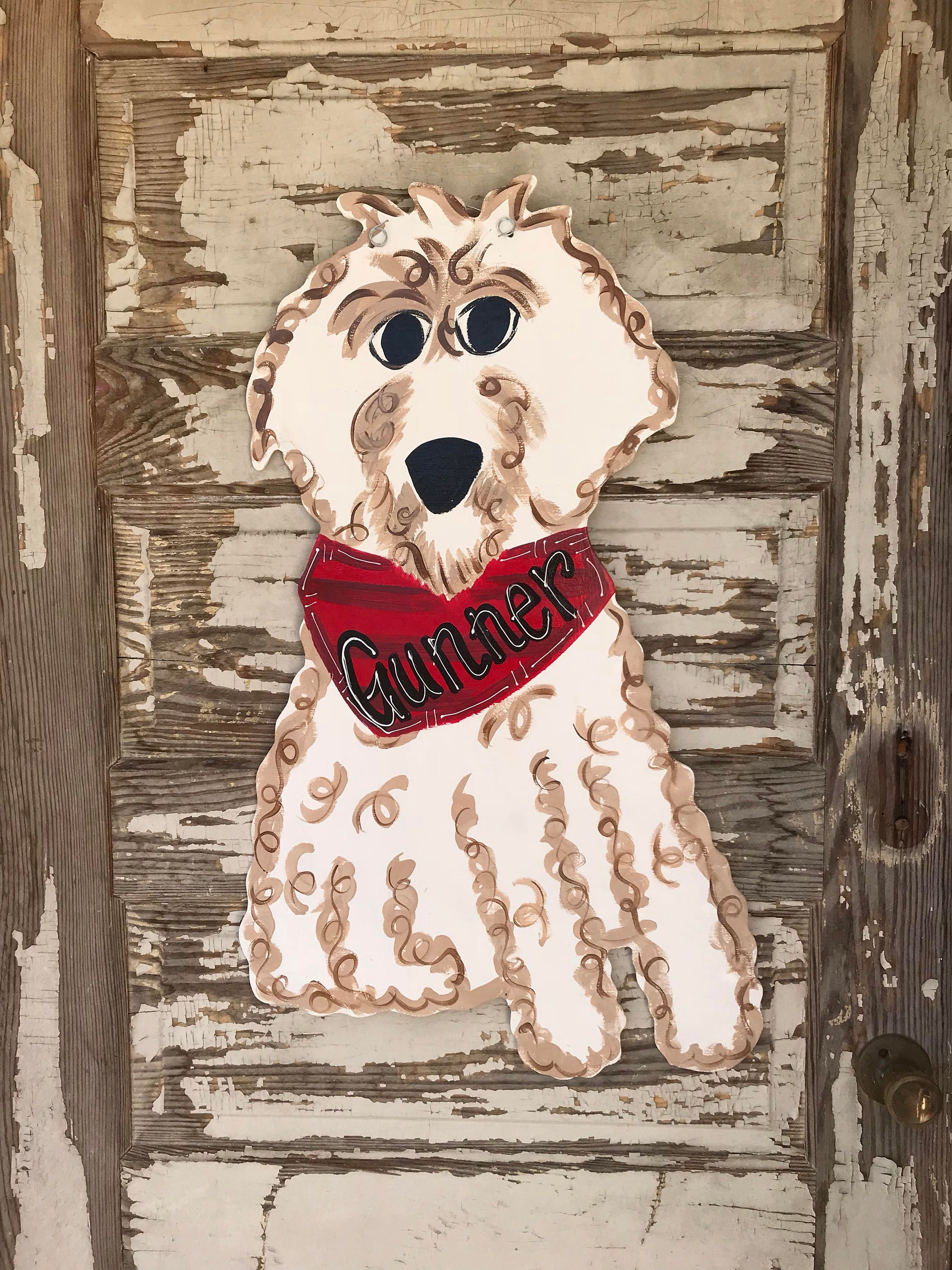 Goldendoodle Door Hanger Dog Door Hanger Pet decor Etsy