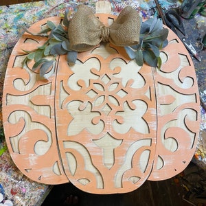 Fall Door Hanger - Pumpkin Door Decor - Autumn Door Sign - Thanksgiving Door Hanger - Fall Wreath - Personalized Door Decor