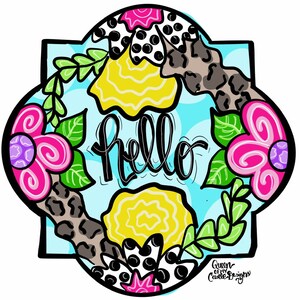 Spring Wreath - Spring Door Hanger - floral wreath - floral door hanger - summer door hanger - spring door decor - summer door decor