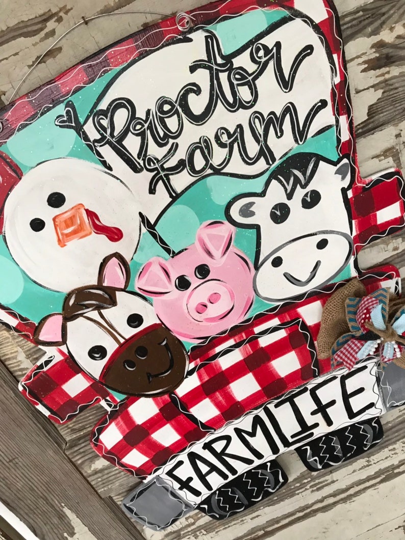 Farm Door Hanger Barn Door Hanger Farmhouse Door Hanger Etsy