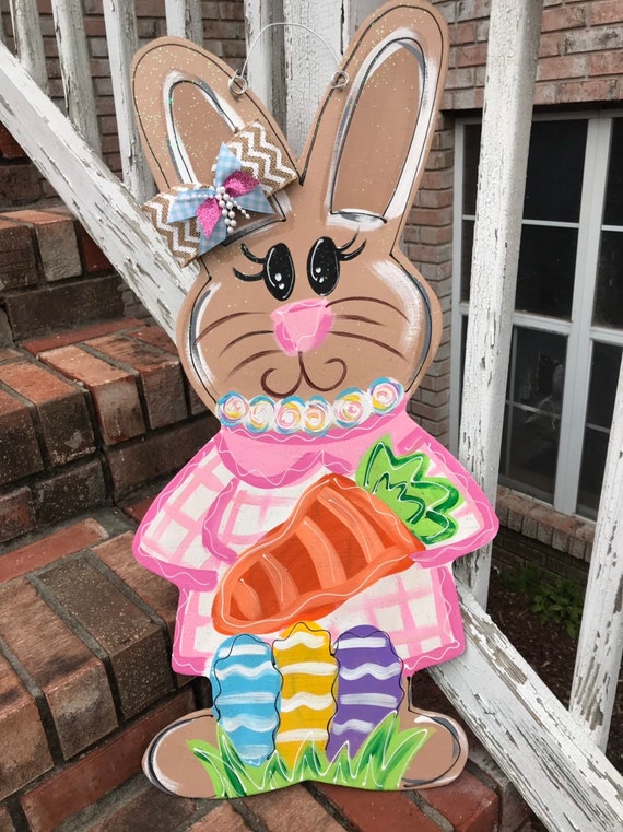 Wooden Easter Bunny Rabbit Animal Puzzle, Personalized Easter Gift 