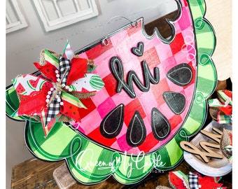 TEMPLATE - Watermelon Template Door Hanger Template - DIY Door Hanger - Door Decor Template - Watermelon Template - Downloadable Door Hanger