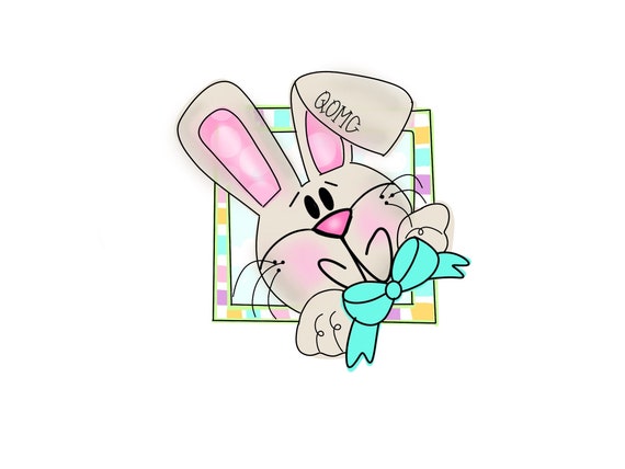 TEMPLATE - Easter Template Door Hanger Template - DIY Door Hanger - Door Decor Template - Easter Bunny Template - Downloadable Door Hanger