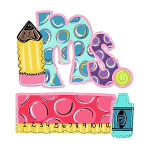 TEMPLATE - Teacher Door Hanger Template - DIY Door Hanger - Door Decor Template - Back to school Template - Door Hanger Pattern