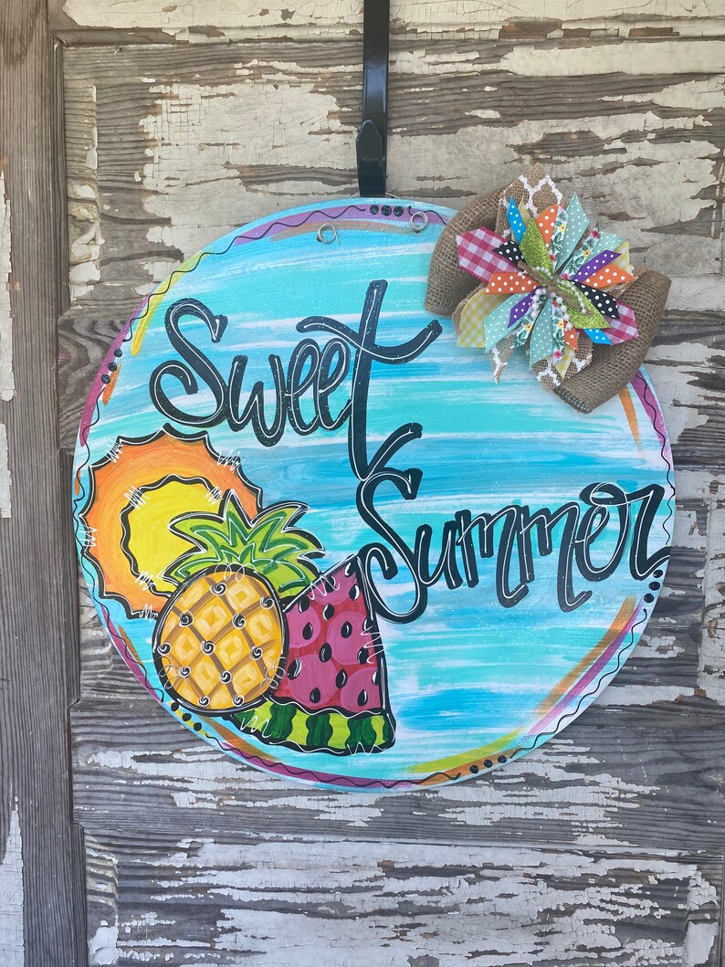 Personalized Door Hanger Spring Door Hanger Summer Door - Etsy