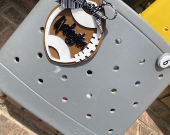 Football Mom Accessories - Football Mom - Football Bag Tag - Football Charm - Football Bag Charm - personalized Football charm