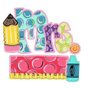 TEMPLATE - Teacher Door Hanger Template - DIY Door Hanger - Door Decor Template - Back to school Template - Door Hanger Pattern