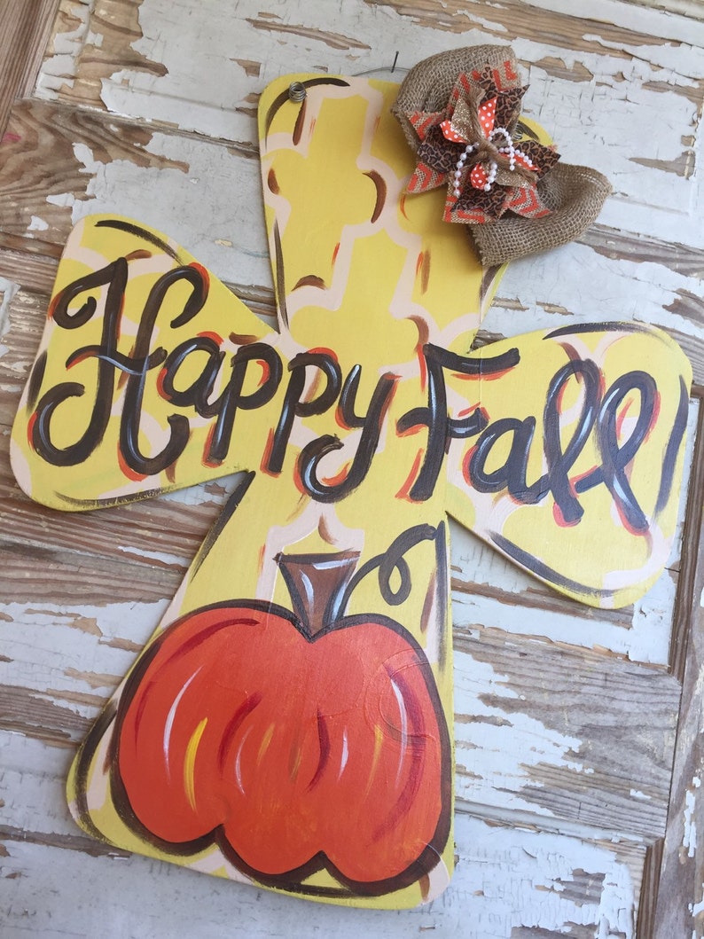 Autumn Door Sign Fall Door Hanger Personalized Door Decor Pumpkin Door Decor Thanksgiving Door Hanger Fall Wreath