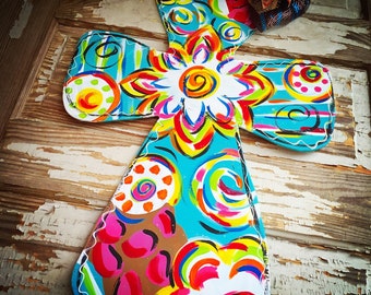 Cross Door Hanger - Personalized Door Hanger - Spring Door Hanger