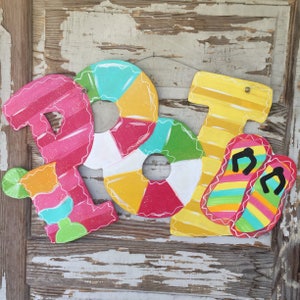 Pool Door Hanger - Summer Door Hanger - Pool Sign - Summer Decorations - Pool Decorations - Pool Accessories - Summer Sign - Yard Decor