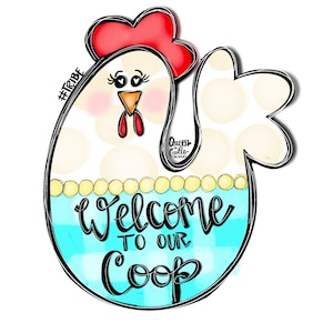 TEMPLATE - Chicken Template Door Hanger Template - DIY Door Hanger - Door Decor Template - Hen Template - Downloadable Door Hanger