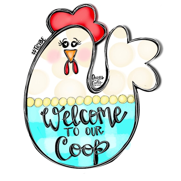 TEMPLATE - Chicken Template Door Hanger Template - DIY Door Hanger - Door Decor Template - Hen Template - Downloadable Door Hanger