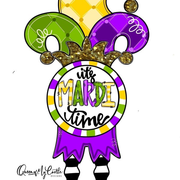 TEMPLATE Mardi Gras Template Door Hanger Template - DIY Door Hanger - Door Decor Template - Mardi Gras Template - Downloadable Door Hanger