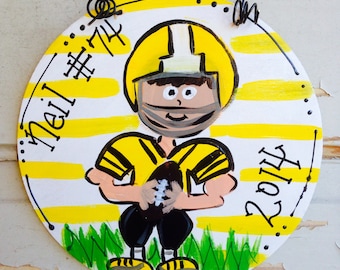 Personalized Christmas Ornament - Custom Ornament - Football Ornament - sports Ornament - Football Mom - Christmas Gift - christmas Deco