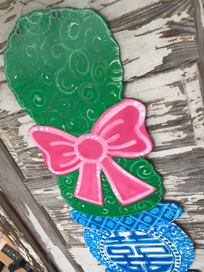Personalized Door Hanger Summer Decorations Chinoiserie Decor Chinoiserie Door Hanger Spring Decor Chinoiserie Door Decor