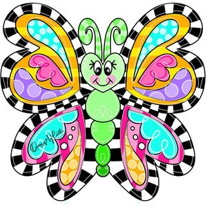 TEMPLATE - Butterfly Template Door Hanger Template - DIY Door Hanger - Door Decor Template - Butterfly Template - Downloadable Door Hanger