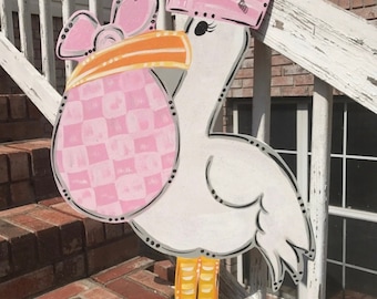TEMPLATE - Baby Door Hanger Template - DIY Door Hanger - Door Decor Template - Stork Template - Downloadable Door Hanger